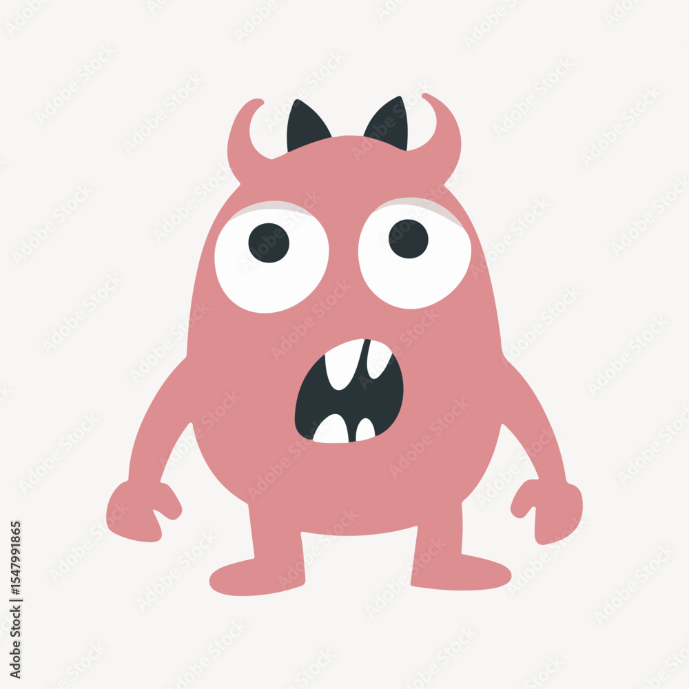 Fototapeta premium cute cartoon monster character illustration vector