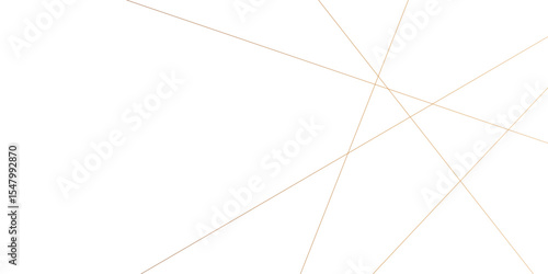 Abstract luxury gold geometric random chaotic lines with many squares and triangles shape on white background.	