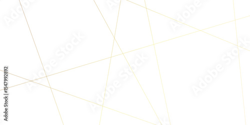 Abstract luxury gold geometric random chaotic lines with many squares and triangles shape on white background.	