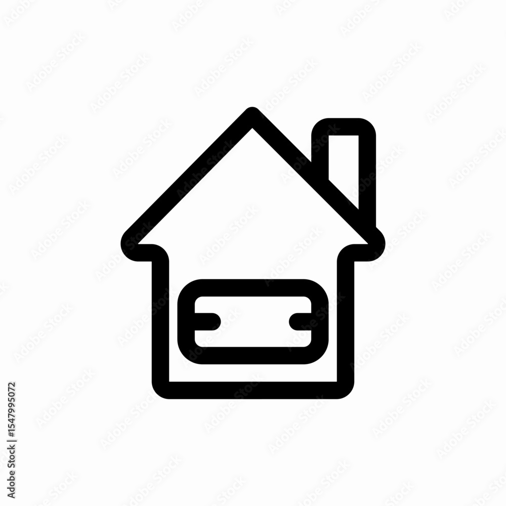 simple house outline icon vector sign simple house outline icon vector sign