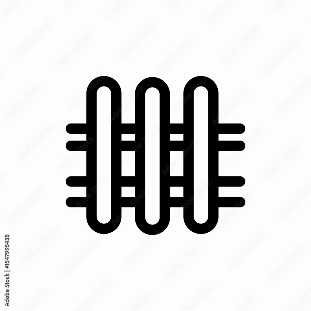 Obraz premium radiator heating element icon vector sign