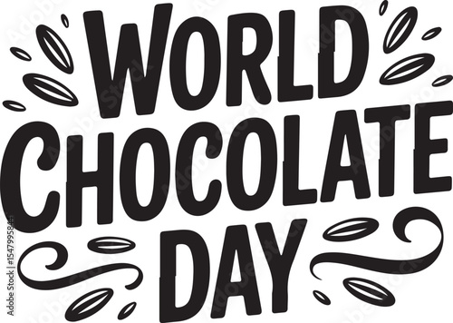 world chocolate day typography