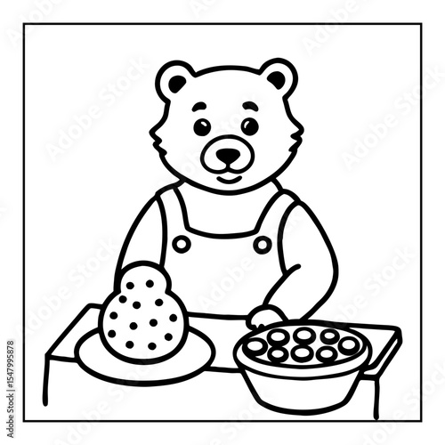 vector illustration of a coloring page