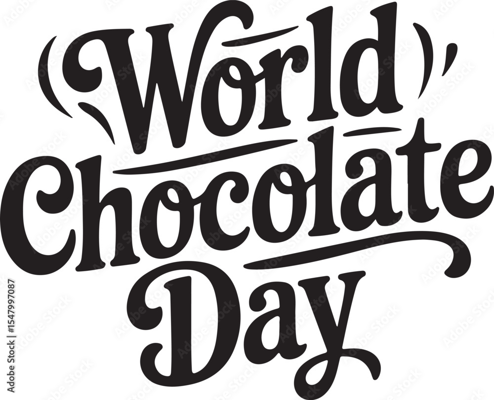 world chocolate day typography world chocolate day typography