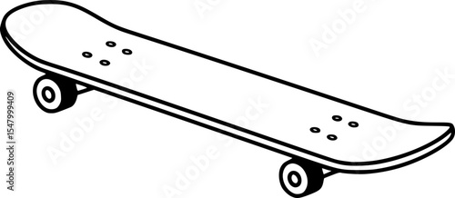 Skateboard icon silhouette vector, skateboard sport illustration
