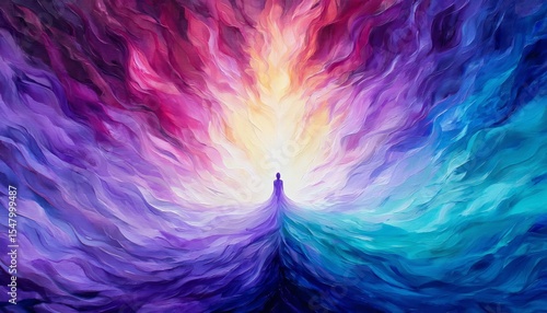 Vibrant abstract art representing journey through emotions.