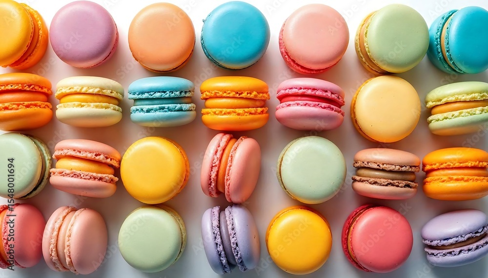 Obraz premium Colorful Macarons Background