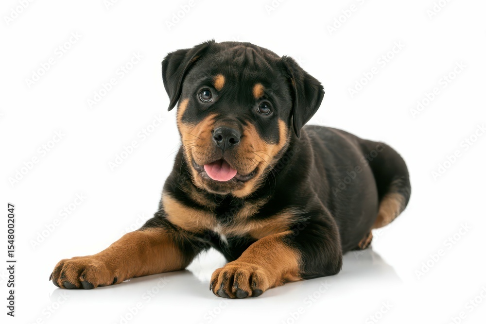 puppy rottweiler isolated, white background puppy rottweiler isolated, white background