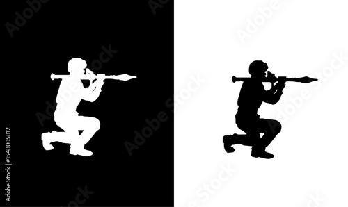 rocket launcher man silhouette vector illustration, missile silhouette vector illustration set, ballistic missile silhouette vector illustration, set of missile silhouette, illustration, missile,
