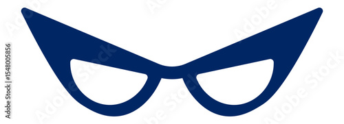 Dark blue cat eye glasses exuding mystery and seduction, enhancing confidence while adding a touch of retro glamour to any fashionable ensemble. Perfect for creating an elegant look