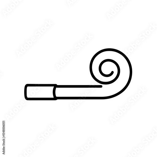 Party blower icon in outline style – representing festive noise maker accessory