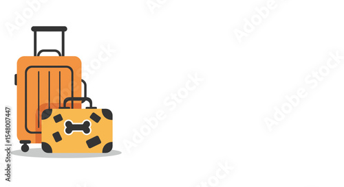 Two travel bags with pet design for summer vacations  