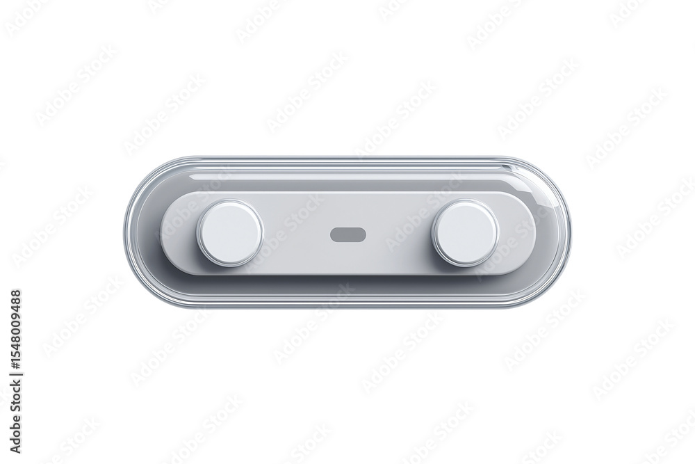 Fototapeta premium A sleek, modern speaker with two knobs. It presents a minimalist design, perfect for technology or product visuals
