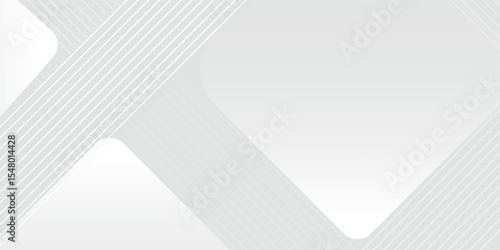 Modern Semple background design with diagonal line pattern in grey colour. Vector white horizontal template for business banner