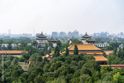 Wallpaper Mural Ancient Chinese temples amidst modern cityscape Torontodigital.ca