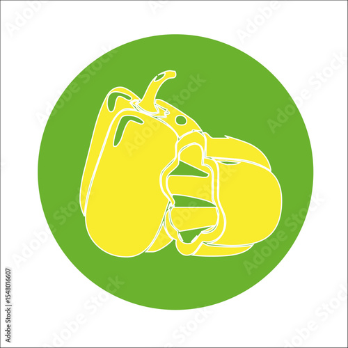LOGO MARCA SIMBOLO PIMIENTO FRUTAS VERDURAS