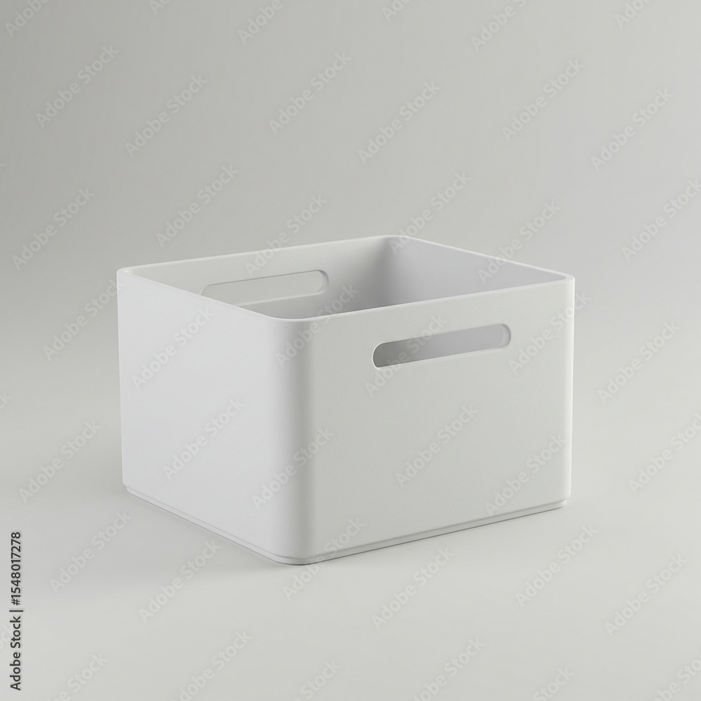 White Plastic Storage Bin: Organized Home Solutions White Plastic Storage Bin: Organized Home Solutions
