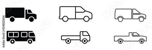 Car transport icon. Car symbols. Car icon editable vector, isolated on white background