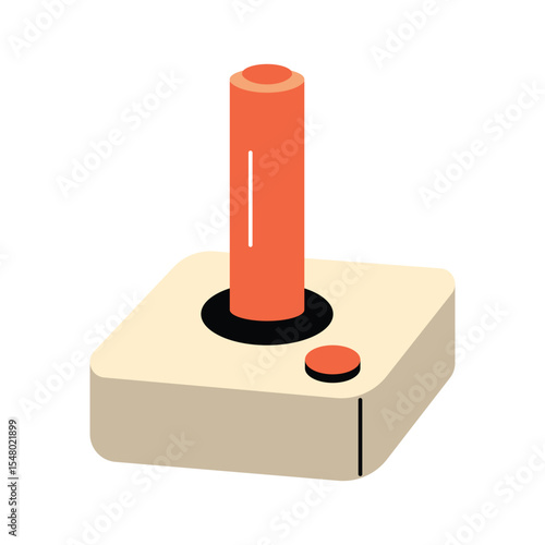 Retro Joystick Vector Illustration Classic Arcade Gaming