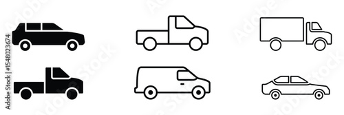 Car icon set vector illustration