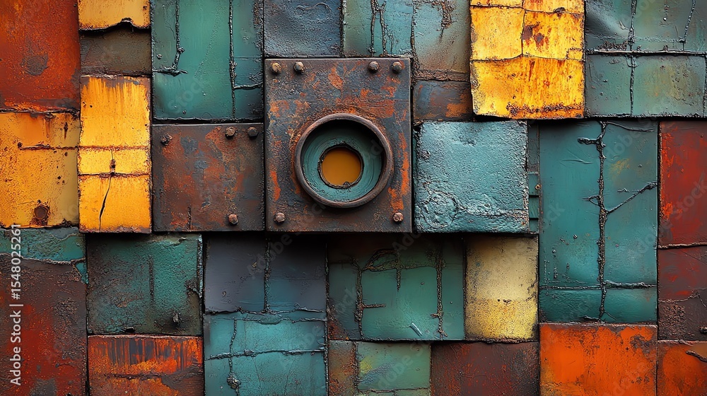 Colorful Rusty Metal Wall Texture Colorful Rusty Metal Wall Texture