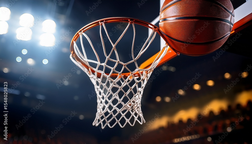 a close up shot of a basketball going through the net of a hoop in a clean fashion on the spotlight sports photography professional shot with decent lighting a close up shot of a basketball going through the net of a hoop in a clean fashion on the spotlight sports photography professional shot with decent lighting