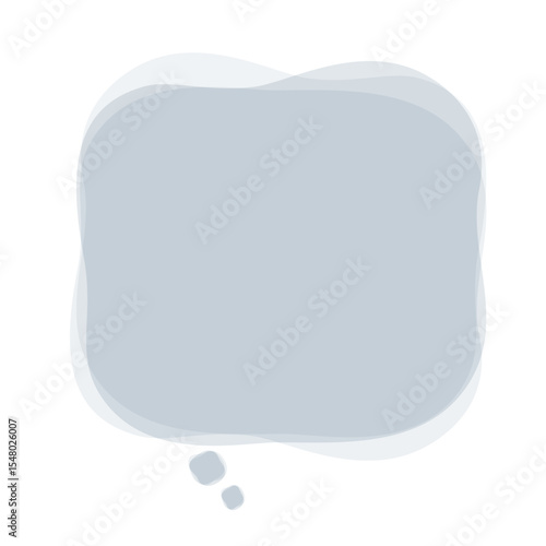 悩みや不満、悲しい気持ちを表現する吹き出し。モヤモヤした気持ちを表すフレーム。