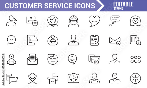 Variety of Customer Service, Call, and Support Icons