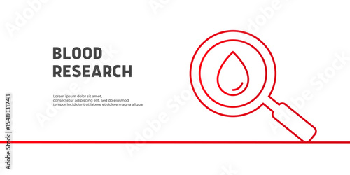 Blood Research Magnifying Blood Drop Analysis Investigation