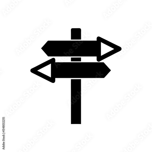 Trailhead Directional Sign Icon Vector in Flat and Clean Style