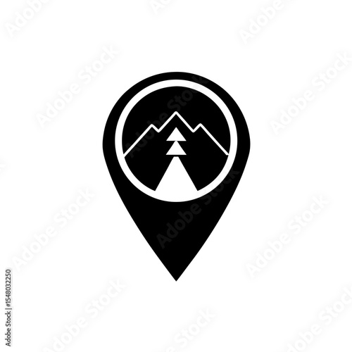 Trailhead Marker Icon Vector in Flat and Clean Isolated Look