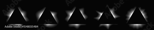 Set of triangle illuminate light frames