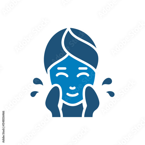 face wash icon vector design with trendy style