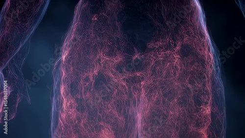 Luminous energy field gradually dissipating from human silhouette, visualizing ethereal transition of life force fading and departing from physical form