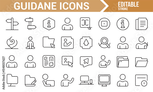 Icons for Guidance and Navigation Featuring File and Directory Symbols