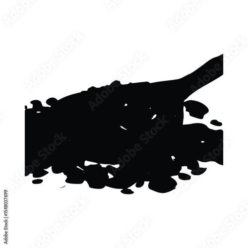 Wooden Spoon Filled with Granola Nuts Seeds Black Background Studio Shot vector