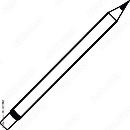 eyeliner pencil icon line art vector illustration on transparent background
