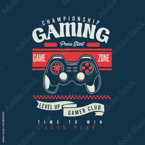 championship gaming zone vector graphic game pad design.eps