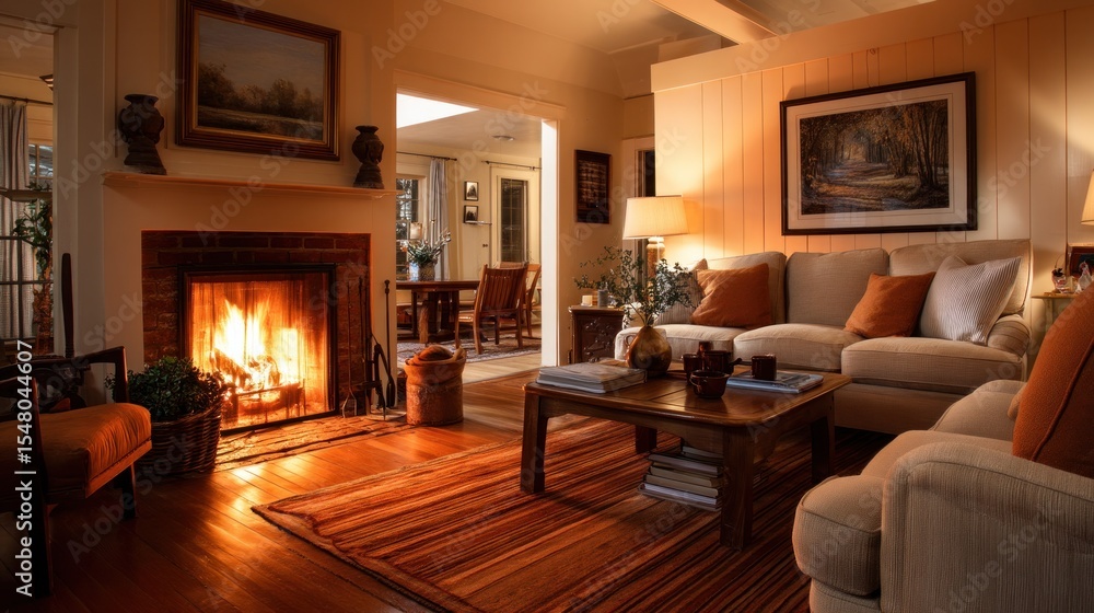 Cozy Living Room Zoom Background With Fireplace And Decor Cozy Living Room Zoom Background With Fireplace And Decor