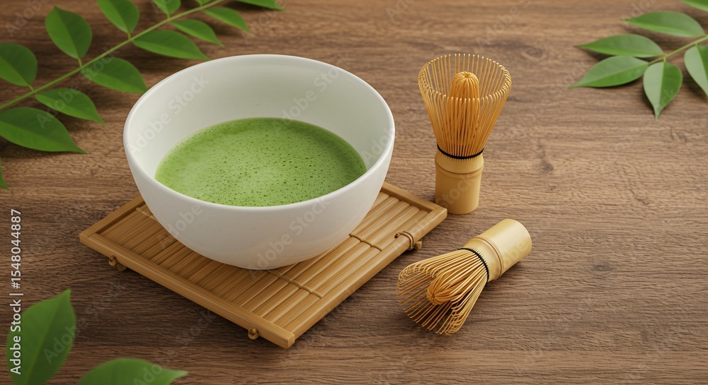 Traditional Japanese Matcha Green Tea Preparation Traditional Japanese Matcha Green Tea Preparation