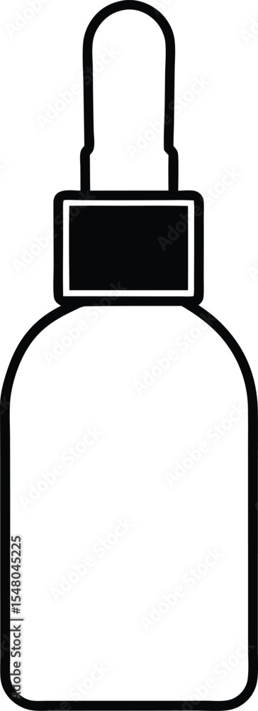 Obraz premium hair serum icon line art vector illustration on transparent background