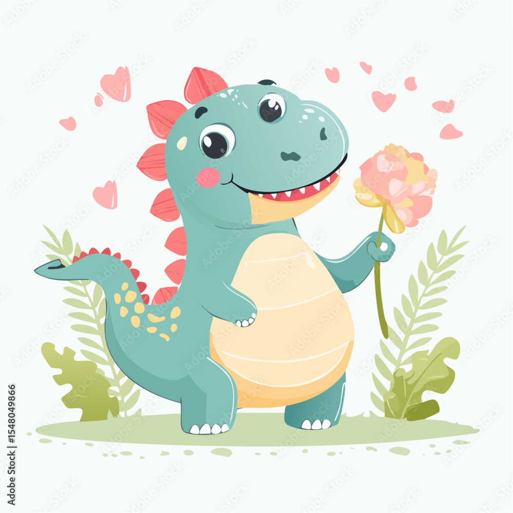 Fototapeta premium “Cute Dinosaurs”