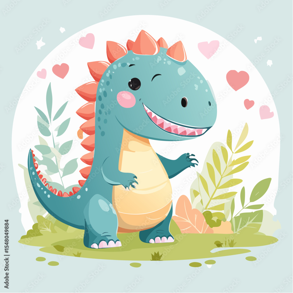 Naklejka premium “Cute Dinosaurs”