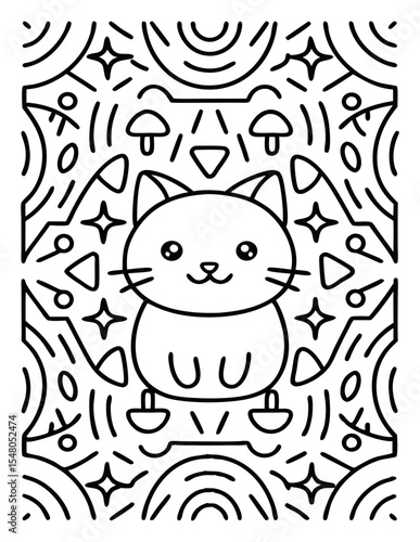 vector illustration of a coloring page