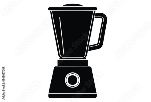 Blender silhouette vector icon isolated, simple kitchen appliance illustration