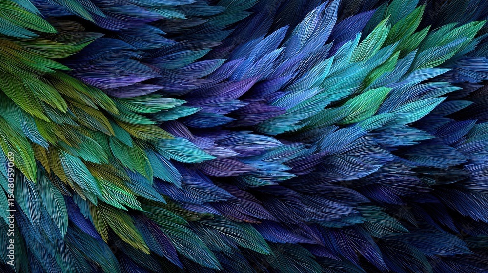 Fototapeta premium Vibrant Colorful Leaf Patterns in Abstract Design for Wallpaper Use