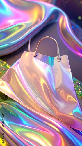 「キラキラ輝くホログラム背景素材｜幻想的で美しいデザイン」

