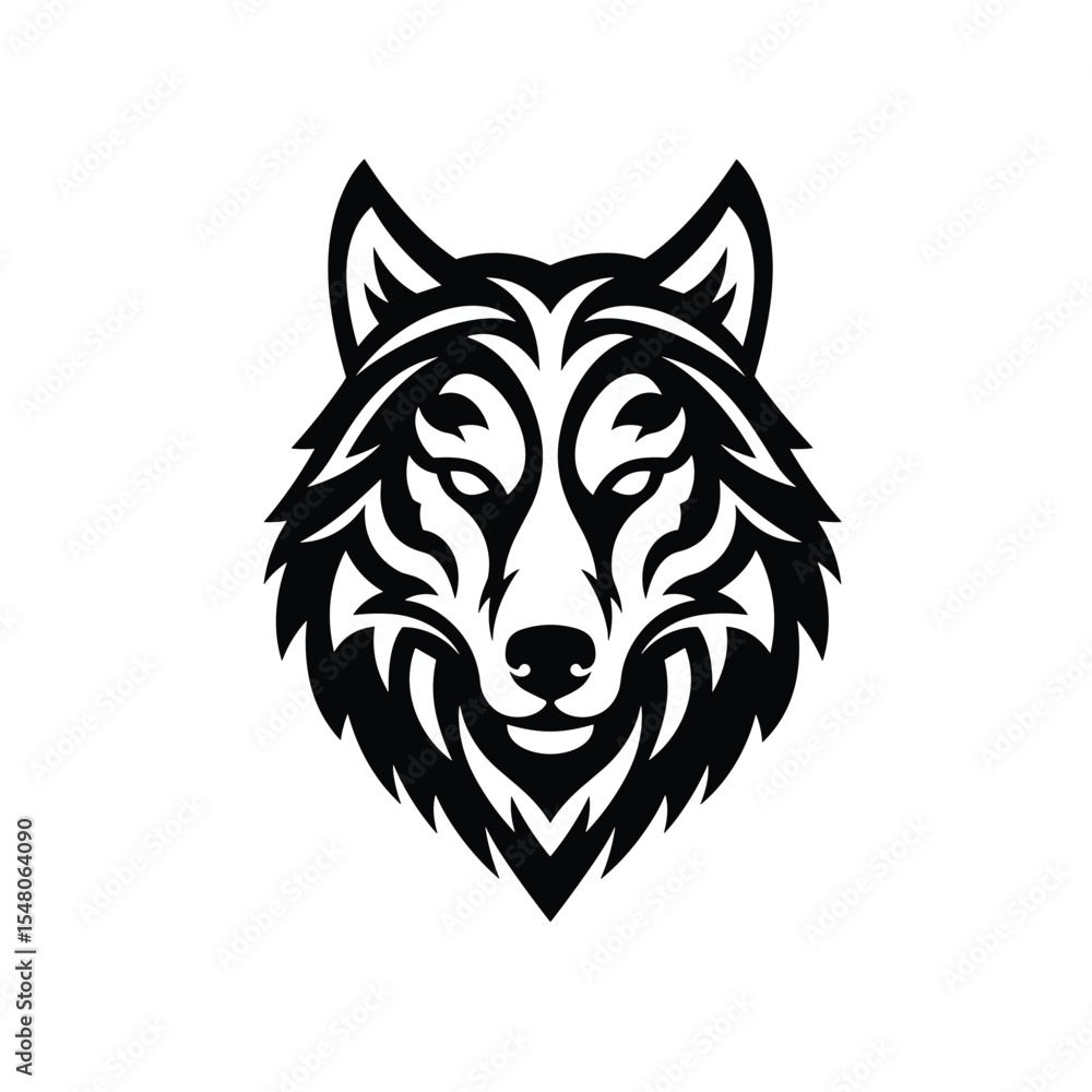 Fototapeta premium Wolf logo design vector symbol and graphic idea creative