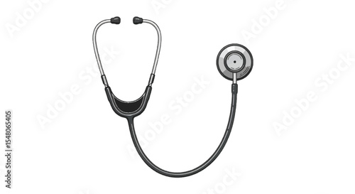 stethoscope on white background
