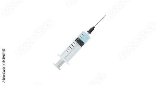 syringe on white background